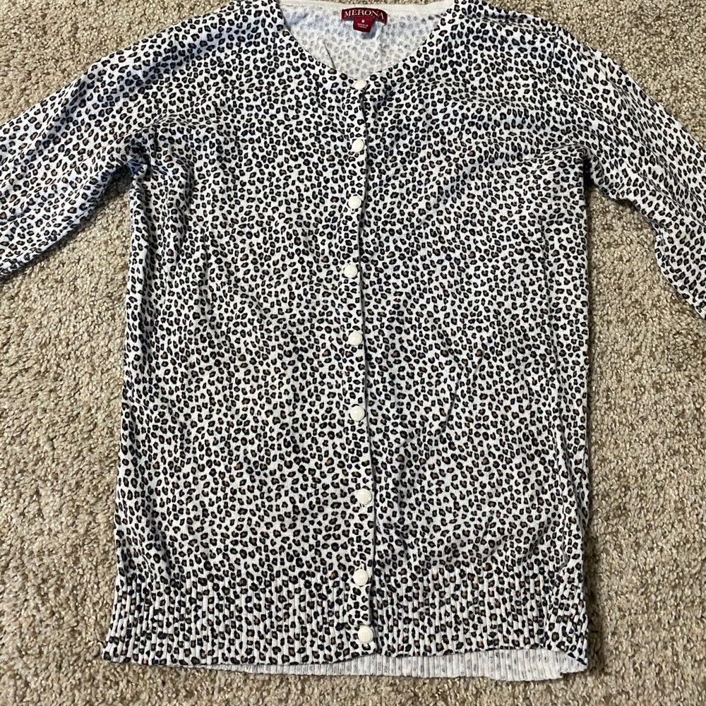 Cheetah print shirt, size small